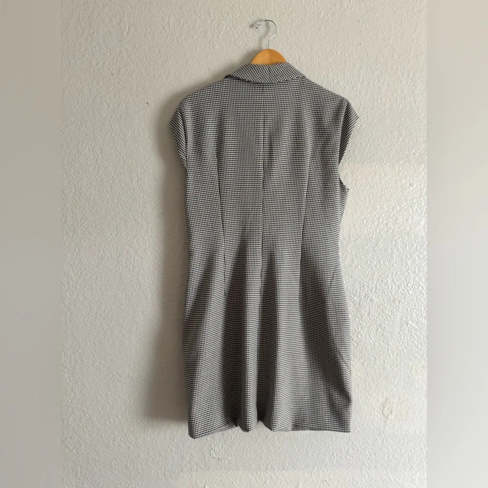 NWT Zara Sleeveless Micro Houndstooth Print Blazer Dress - Picture 4 of 5